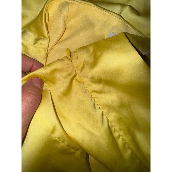 Yellow Satin Tie Bandeau & Ruched Mini Skirt Set XL Fashion Nova Sexy Pinup Club - Picture 9 of 11